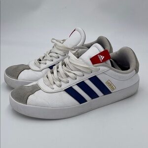 Adidas VL Court 3.0 Sneakers Off White/Blue/Red Low Top
